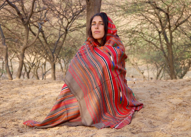 Rajasthani Handloom Pattu Shawl image 1