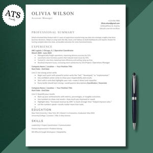 Minimalistisch cv-ontwerp – professionele ATS-cv-lay-out