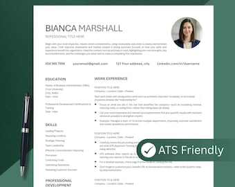 Executive Resume Template Word & Pages, CV Google Docs | CV Template Professional Resume Template Modern, CV Template Minimal