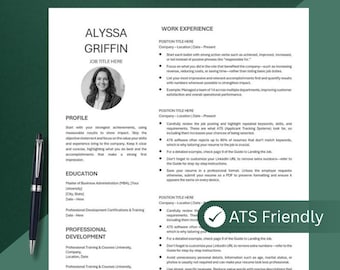 ATS Friendly Resume Template for Word, Pages, Google Docs Resume Template, ATS Compatible Resume Instant Download, Simple Resume CV Format