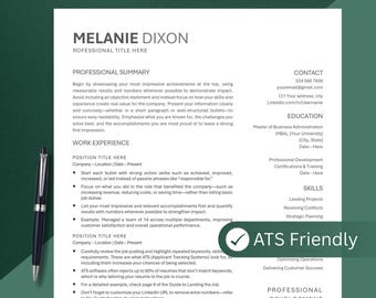 CV Resume with Photo, Resume Template for Word and Mac Pages, Resume with Picture, Curriculum Vitae, Creative Modern Resume CV Template