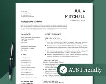 CV Resume Template Word & Pages, Google Docs Resume, Curriculum Template, Modern Resume Template for Pages, Professional Resume 2026