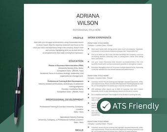 Minimalist Resume Template Google Docs, Word and Apple Pages, ATS Resume Template Instant Download, Resume Layout, Simple Resume, Cv,
