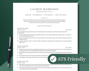 Modern Executive Resume Template 2026 for Word, Google Docs, Mac Pages Professional Modern Resume Template, Clean Resume, CV Resume Template