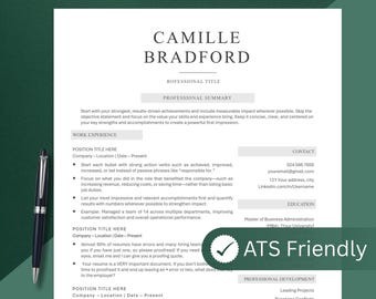 ATS Friendly Resume Template, ATS Resume Template Word, Pages, Google Docs, Ats CV Resume, Simple Resume, Modern Resume, Basic Resume