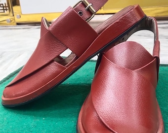 Pesawar Hand made Zalmi  Chappal |  Peshawari Sandals | Traditional Pakistani Footwear