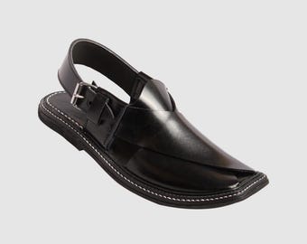 Handmade Leather Kaptaan Chappal | Peshawari Sandal