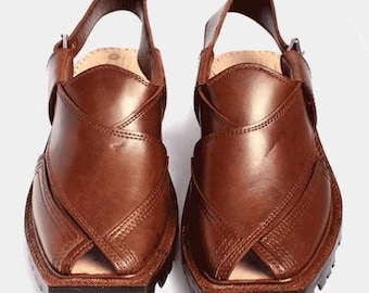 Handmade Leather Peshawari Chappal | Traditional Pakistani Sandals