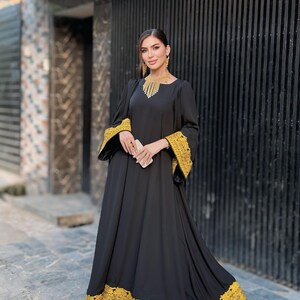 Embroidered Afghan Dress: Handmade Velvet Kuchi Fashion