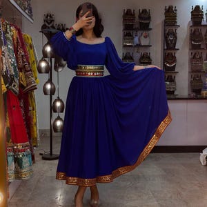 Modren long Afghan kochi style long maxi party dress for women