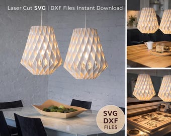 laser cut pendant lamp svg, modern wooden lamp dxf, scandinavian pendant light file, cnc wooden lamp template, glowforge lamp svg