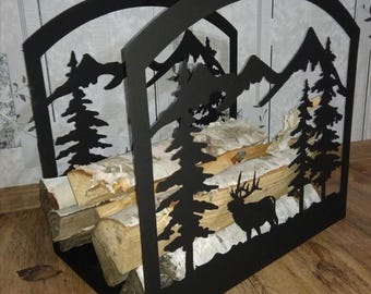 Firewood Storage Rack Log Holder Firewood Stand Laser Plasma Cut Template Drawing File (metal welding required)