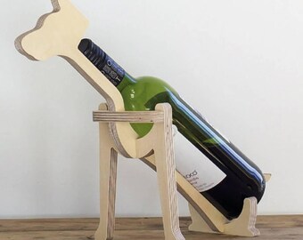 Laser Cut Dog Wine Bottle Holder 10mm PDF File
