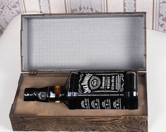 Laser Cut Engraved Tennessee Whiskey Jack Wooden Daniels Box 4mm Vector dxf Svg For Cricut 4mm