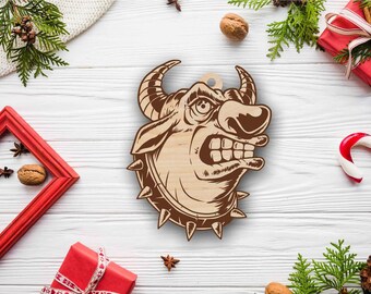 Laser Cut Bull New Year Christmas Toy Drawing File