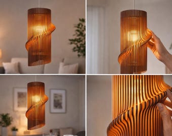 Laser Cut Decor Pendant Lamp 4mm Lamp Design chandelier Vector