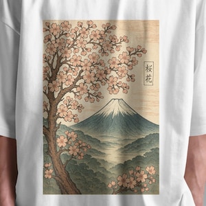 Sakura Japanese Shirt, Mount Fuji Tshirt, Japan Shirt, Japan Trip Souvenir, Japanese Streetwear, Japan Travel Shirt, Anime Tshirt