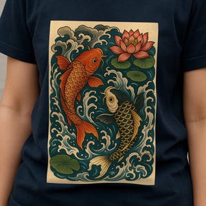 Koi Fish T-Shirt: Japanese Streetwear, Anime Art