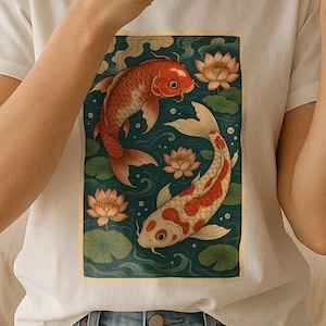 Koi Fish T-Shirt: Japanese Streetwear, Anime Graphic Tee
