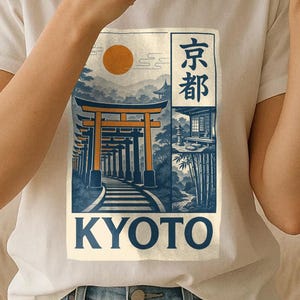 Japanese Shirt, Kyoto Tshirt, Kyoto Japan Shirt, Japan Trip Souvenir, Japanese Streetwear, Kyoto Japan Shirt, Anime Tshirt, Japan Gift