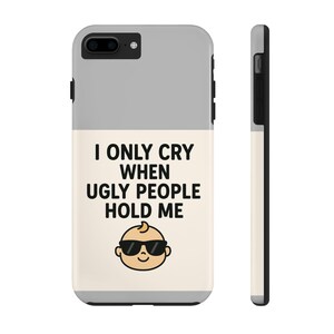 Telefoonhoesje grappig babycitaat, stoer telefoonhoesje, babycadeau, unieke telefoonhoes, schattige babyaccessoires, vaderdagcadeau