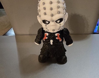 3D Printed Pinhead Figurine | Hellraiser Inspired Horror Collectible | Hand-Painted Horror Decor