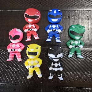 Mighty Morphin Power Rangers 3D Printed Chibi Figurines - Individual or Full Team Set!