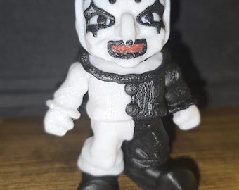 3D Printed Art the Clown Figure, Whimsical Spooky Decor