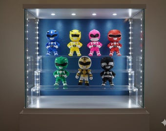 Mini Elemental Squad Figurines - 3D Printed Chibi Superhero Set - Desk Decor & Fidget Toys