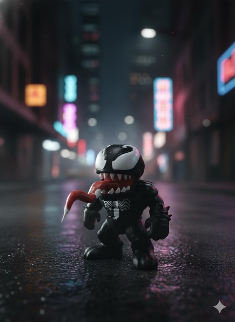 Figuras impresas en 3D de Venom y Carnage - Figura de acción de simbionte de 80 mm - Colección de villanos de Spider-Man - Decoración de escritorio para fans de Marvel imagen 2