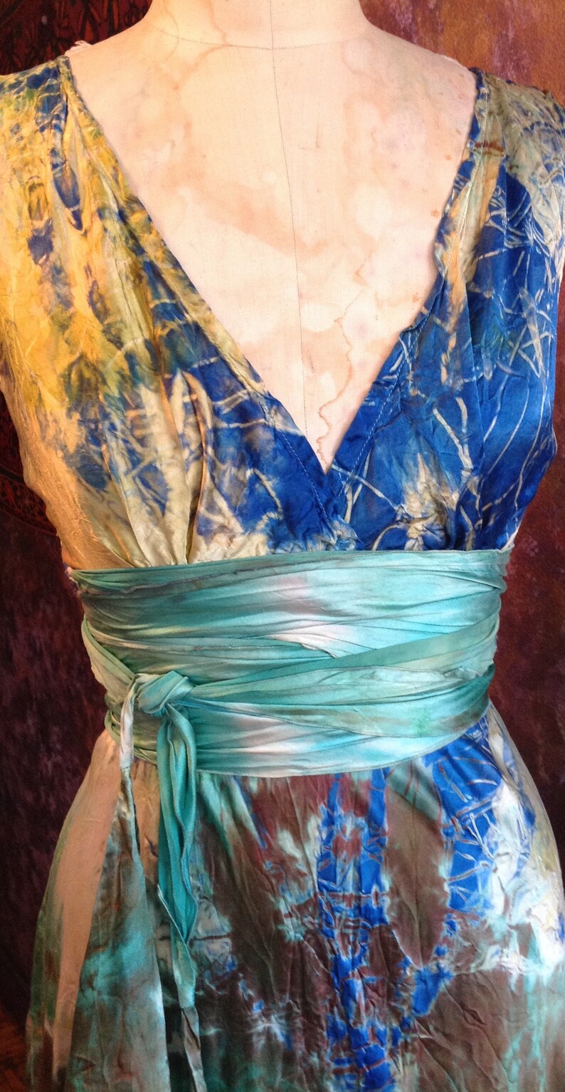 Turquoise and Brown Wedding Dress