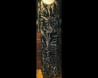 Black cream gray ti dye dress plus size mother of the bride each dress retro tie dye