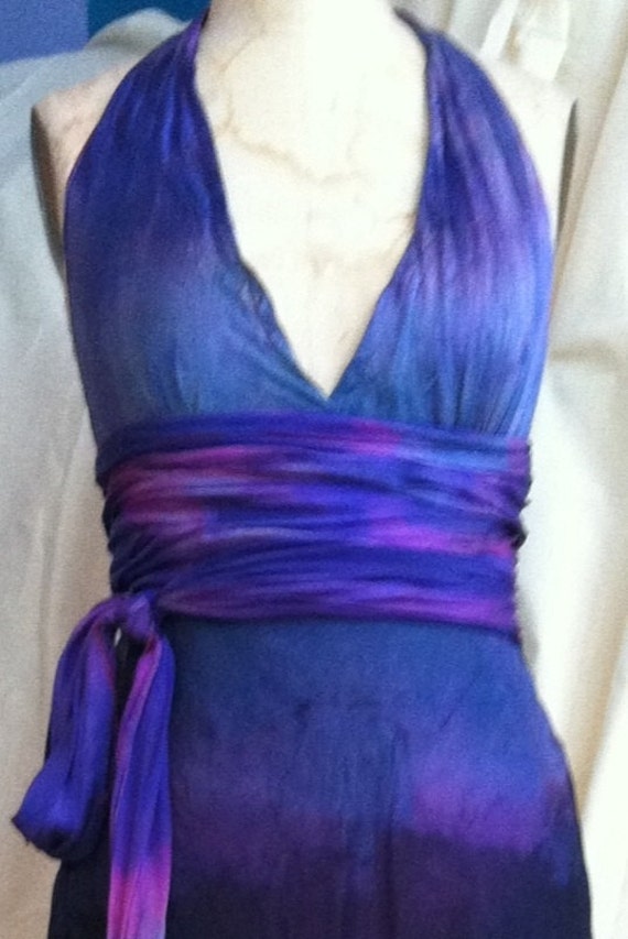 royal blue and purple dress