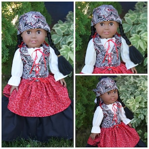 Pieces of Eight Dress pattern for Popular 18 dolls