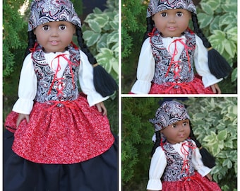 Pieces of Eight Dress pattern for Popular 18 dolls