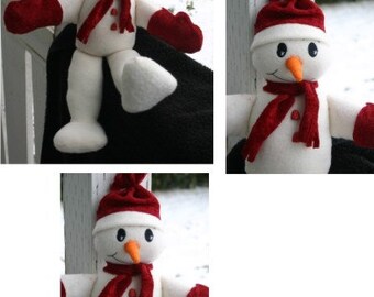SnowFlake the Snowman (Machine Embroidery Pattern 5x7 hoop)