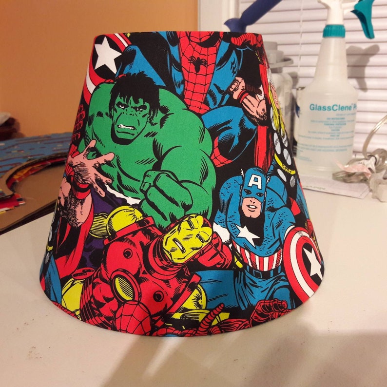 Marvel Lamp Shade. Thor Captain America Hulk Ironman Etsy