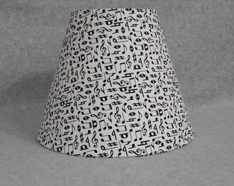 Music, musical notes lamp shade.  Shades are 9.5&quot; x 5&quot; x 7&quot; tall