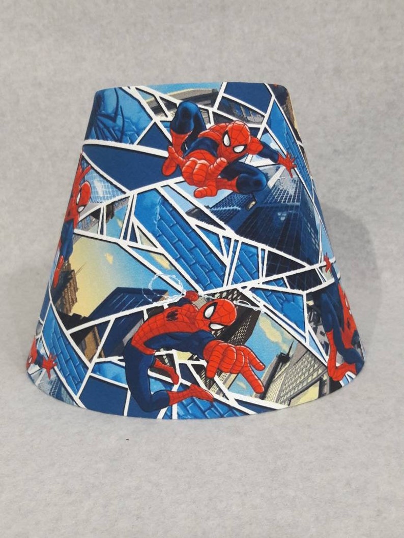 Spiderman Lamp Shade marvel Comics. Shades Are 9.5 X Etsy