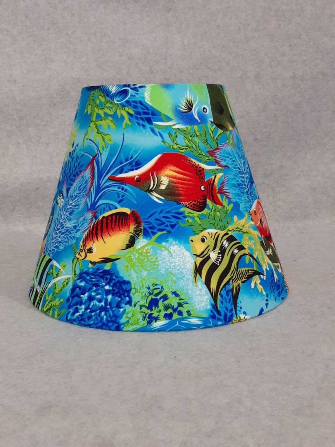 Tropical Fish Lamp Shade. Coral Reef. Shades Are 9.5 X Etsy