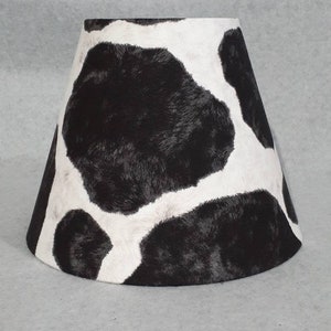 Cow Print Lamp Shade. Realistic Look. NO Texture. Black and White ...
