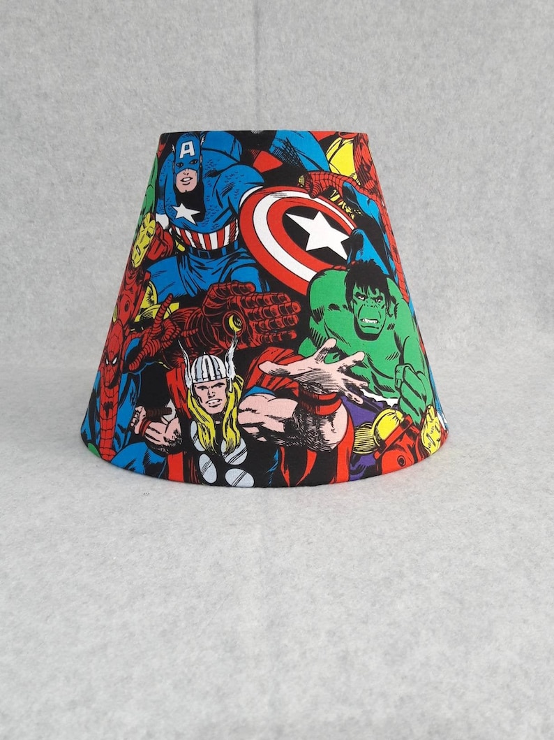 Marvel lamp shade. Thor captain America hulk ironman Etsy