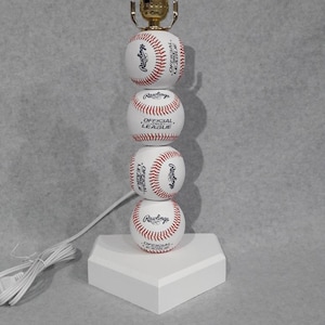 Baseball lamp. Made with real baseballs. Can be personalized. The Original and often imitated, never duplicated. image 7