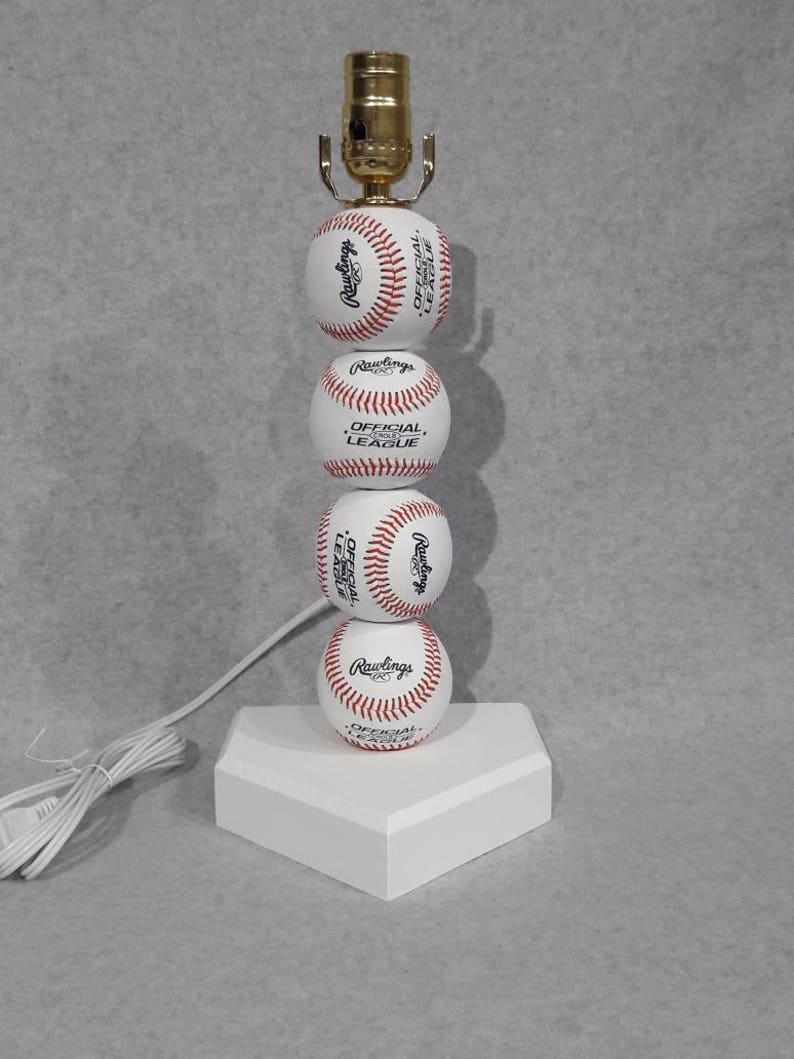 Baseball lamp. Made with real baseballs. Can be personalized. The Original and often imitated, never duplicated. image 7