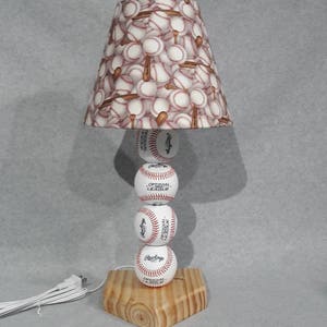 Baseball lamp. Made with real baseballs. Can be personalized. The Original and often imitated, never duplicated. image 3