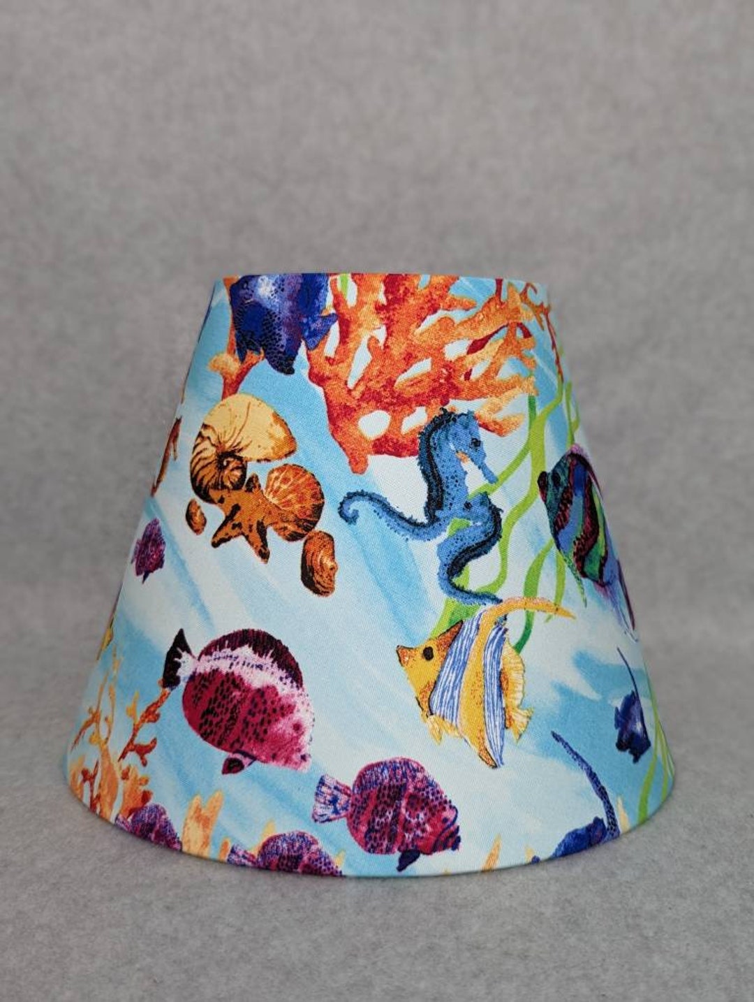 Art Style Tropical Fish Lamp Shade. Coral Reef. Shades Are 9.5 X 5 X 7 Tall Etsy