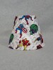 Marvel super hero lamp shade.  Thor, Ironman, Hulk, Captain America, Spiderman, Daredevil.  Shades are 9.5' x 5' x 7' tall 