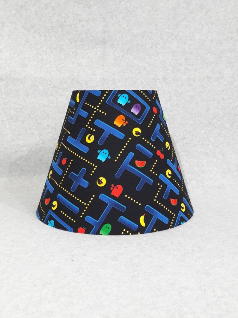 Pac Man Lamp Shade Arcade Atari Nintendo Fabric From Fabricutopia Com Shades Are 9 5 X 7 Tall