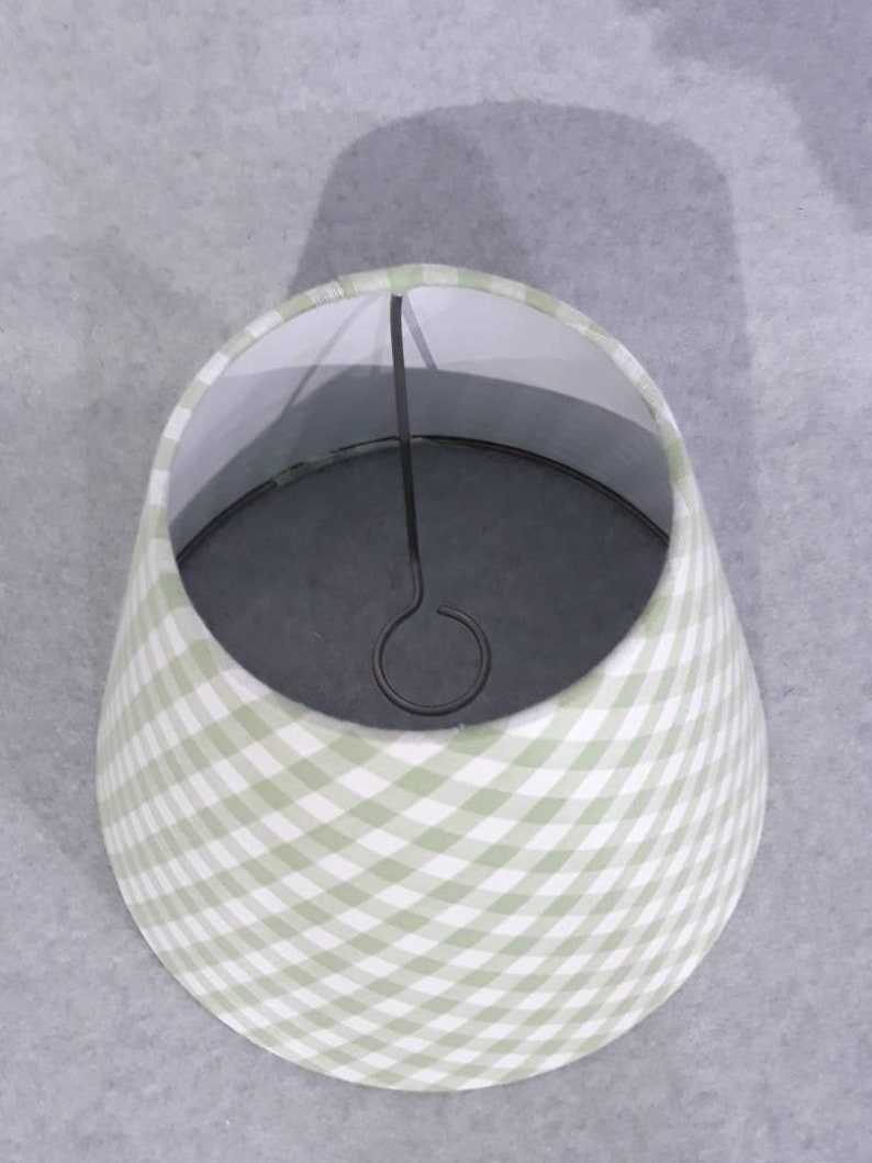 Green Gingham Check Lamp Shade. Checkered. Green and White. Etsy