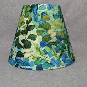 Colorful branches and leaves lamp shade.  Leaf. Shades are 9.5" x 5" x 7" tall